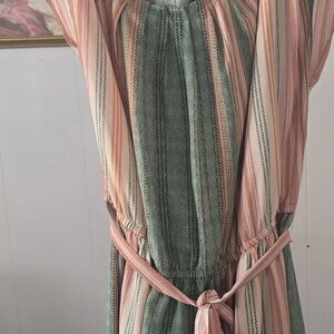 LC Lauren Conrad Pink and Green Striped Dress
